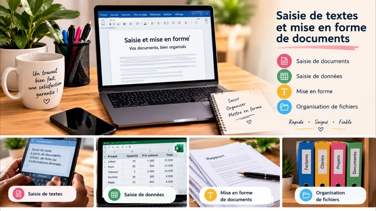 Saisie de textes et mise en forme de documents