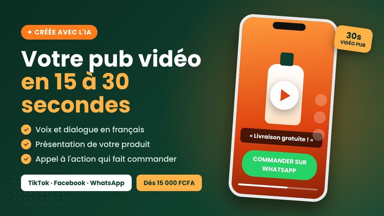 Je réalise votre publicité vidéo de 15 à 30 secondes avec l'IA