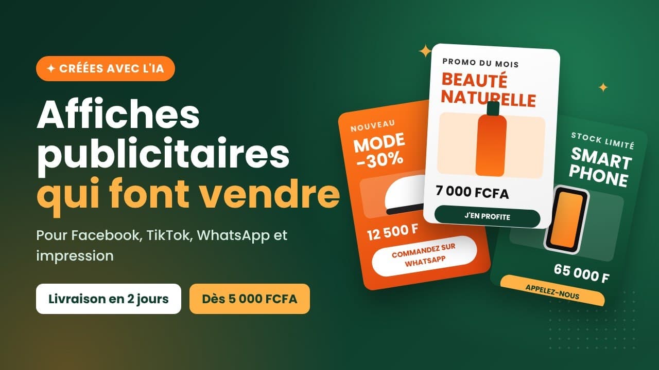 Je crée votre affiche publicitaire professionnelle avec l'IA